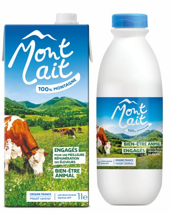 Vache, brique de lait et retours